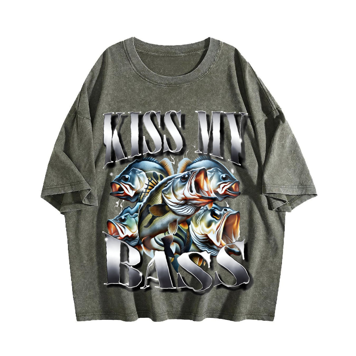 Kiss My Bass 90s Bootleg Rap Vintage Washed T-Shirt product image 4