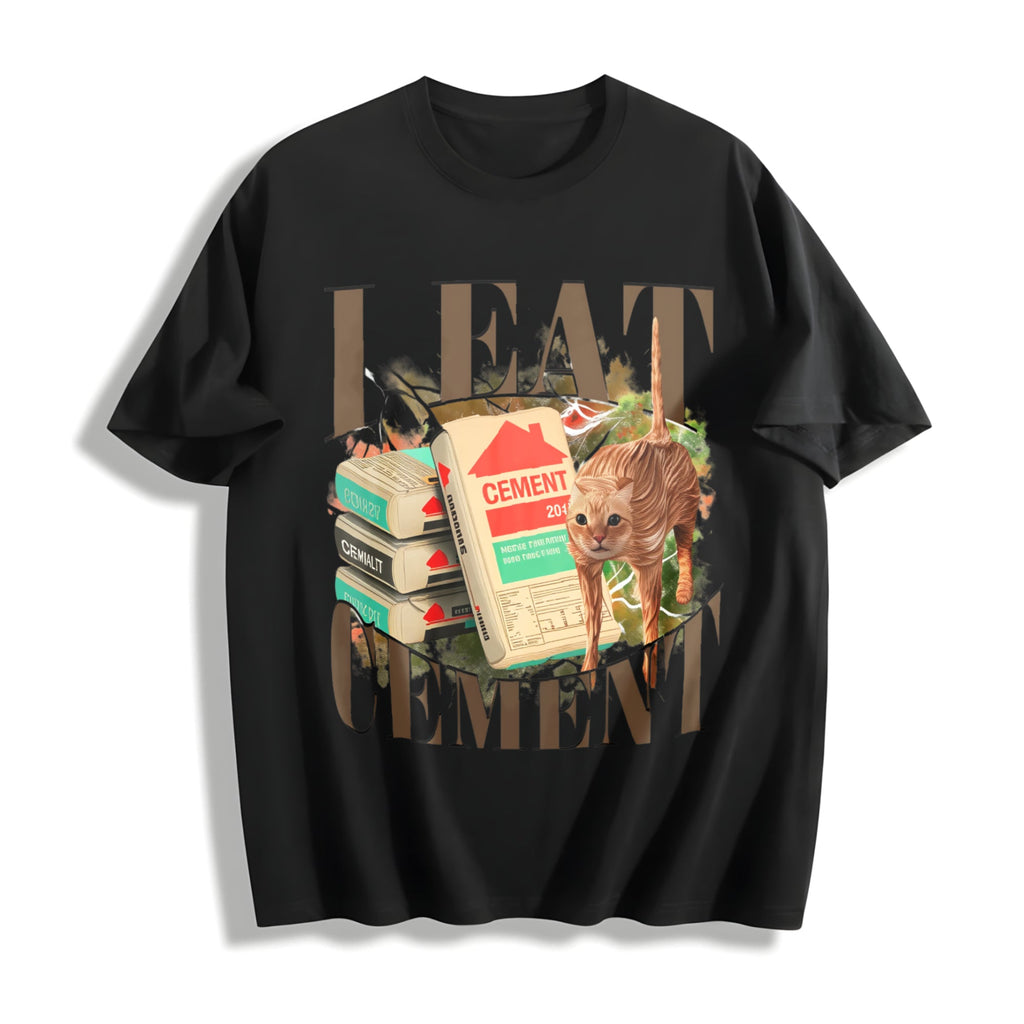 Meme I Eat Cement Funny Cotton T-Shirt product image 1