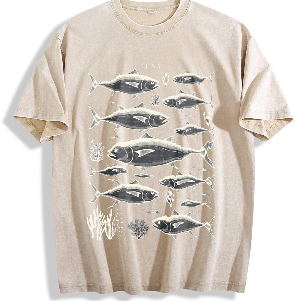 Tuna Fish 90s Vintage Washed T-Shirt product image 1