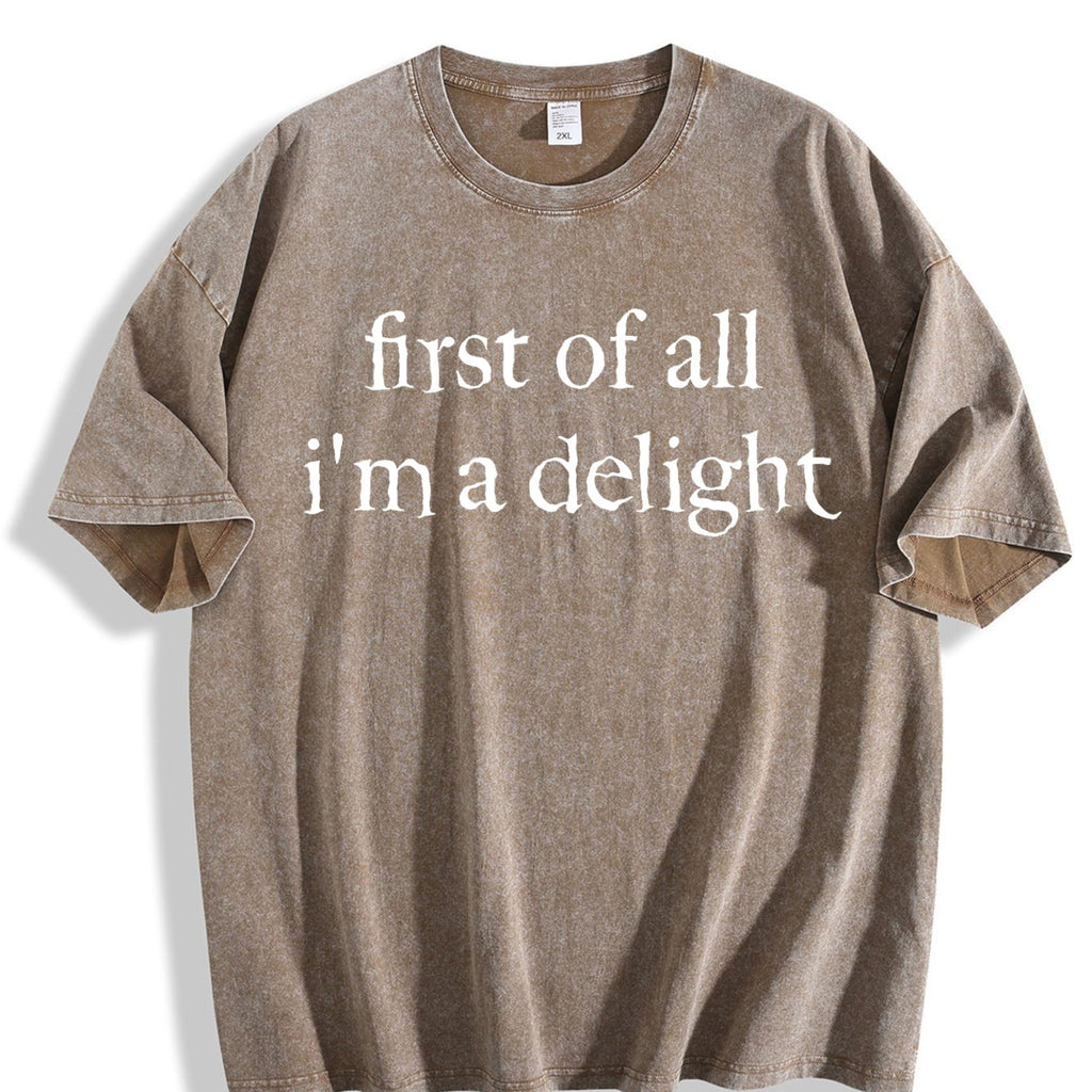 First Of All I'm A Delight Vintage Washed T-Shirt product image 3