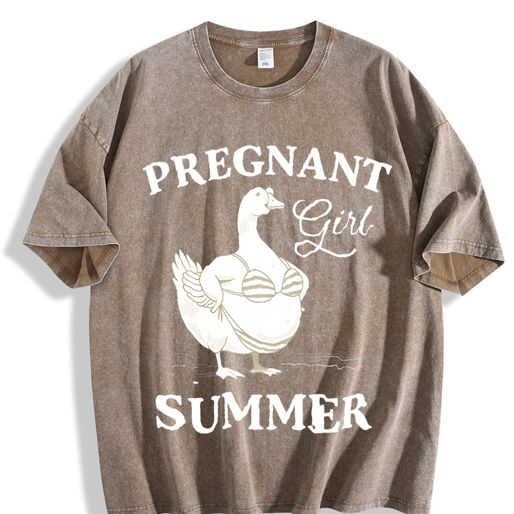 Pregnant Girl Summer Bikini Goose Parody Funny Meme Vintage product image 3