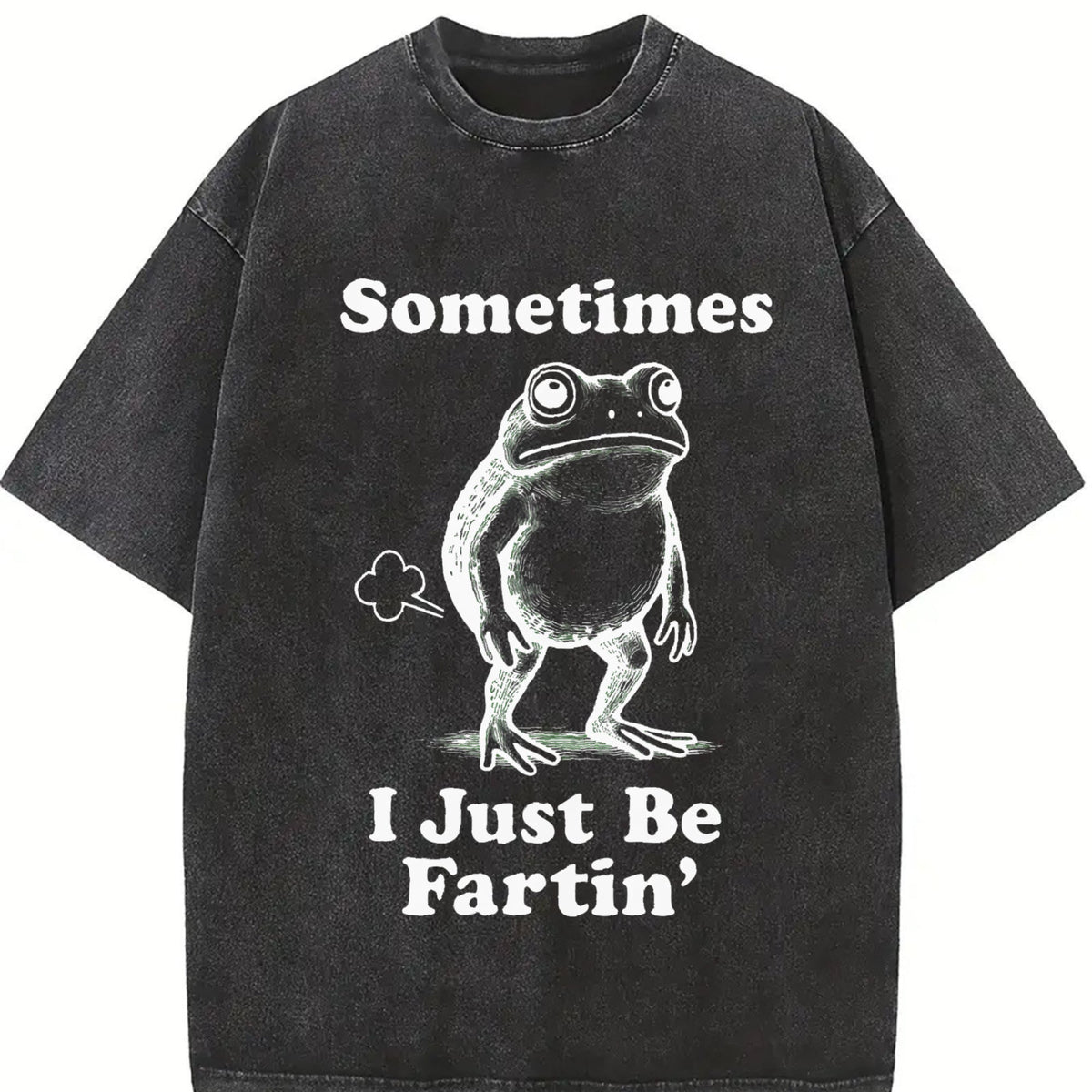 Sometimes I Just Be Fartin' Frog Vintage Washed T-Shirt product image 2