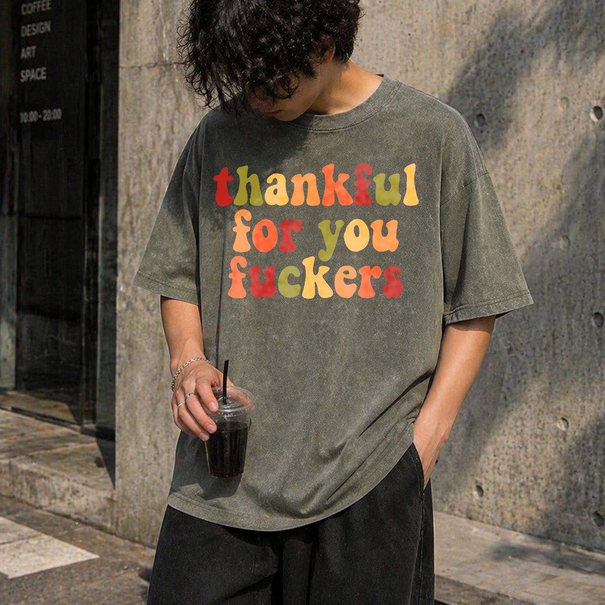 Thankful For You Fuckers Vintage Washed T-Shirt product image 4