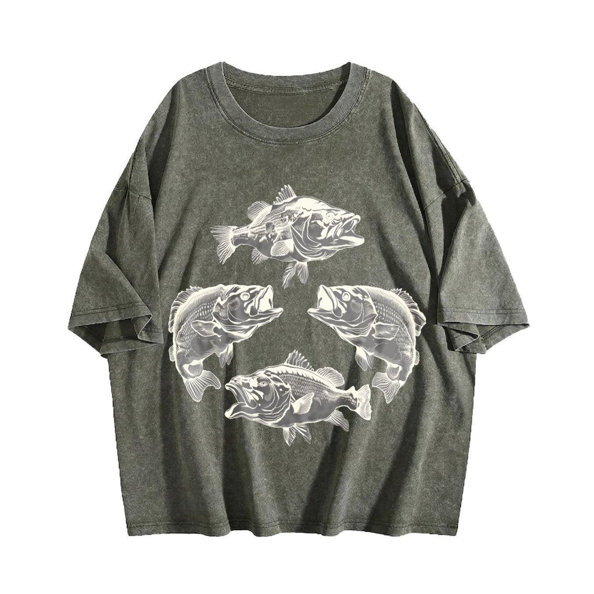 Bass Fish 90s Vintage Washed T-Shirt product image 4