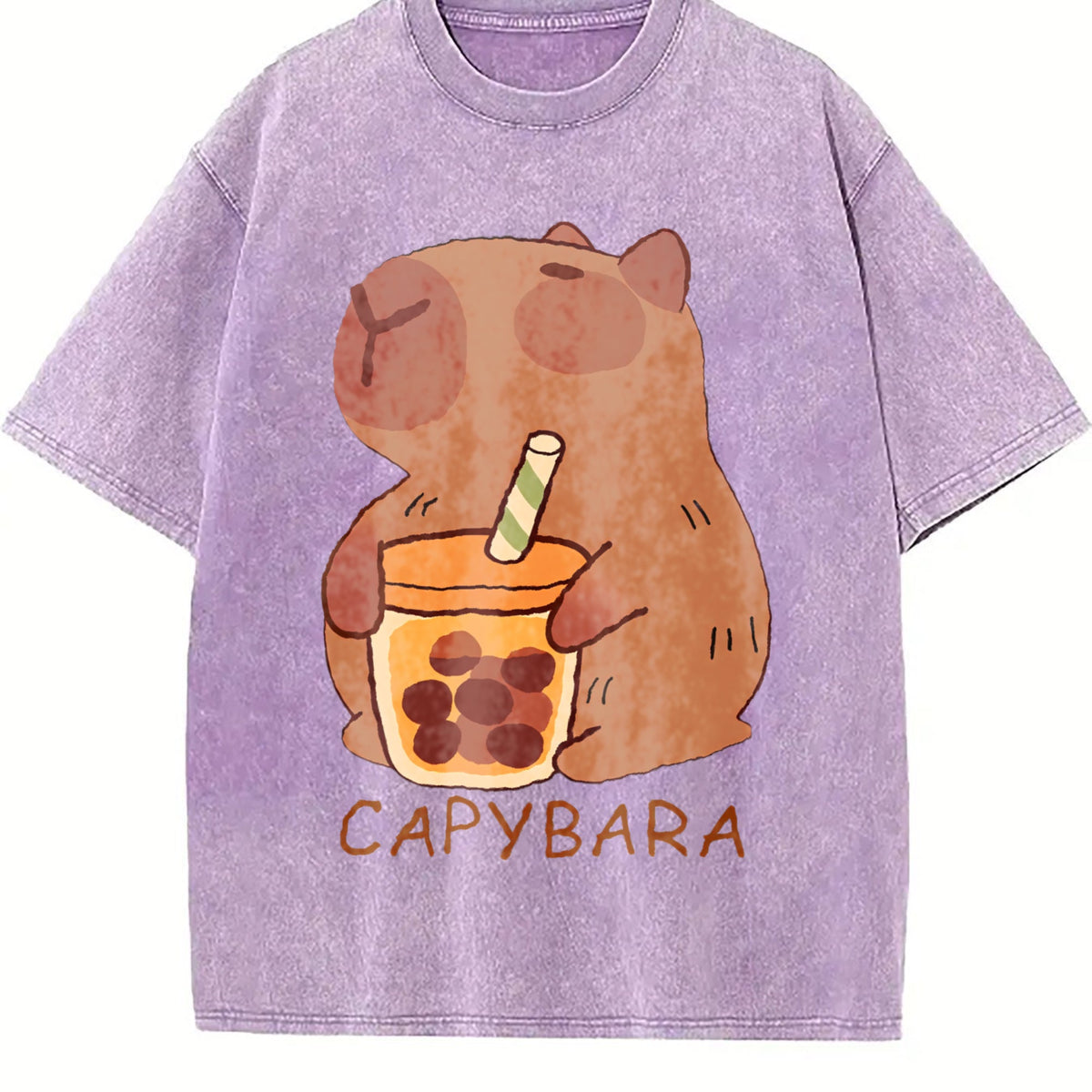 Capybara - Cute & Tea Vintage Washed T-Shirt product image 6