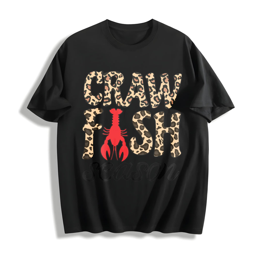 Leopard Crawfish Season Cotton T-Shirt product image 1