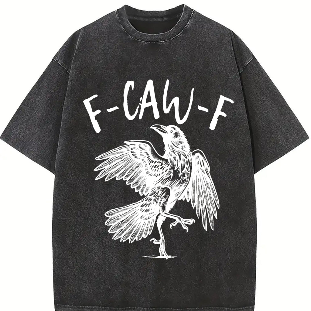Funny Crow F-caw-f Black Raven Lover Vintage Washed T-Shirt product image 2