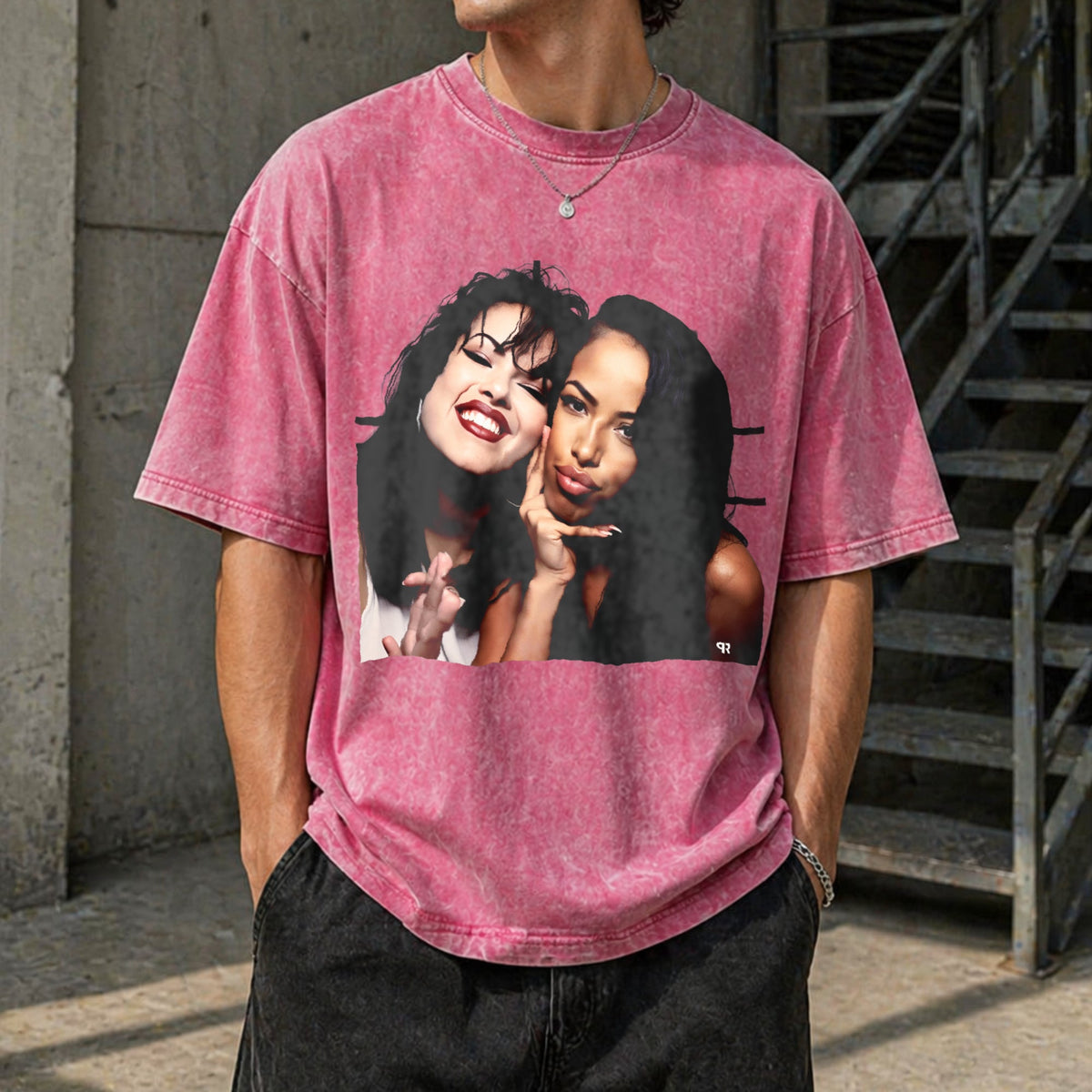 Selena And Aaliyah Vintage Washed T-Shirt product image 7