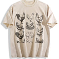 Chicken 90s Tattoo Vintage Washed T-Shirt product image 1