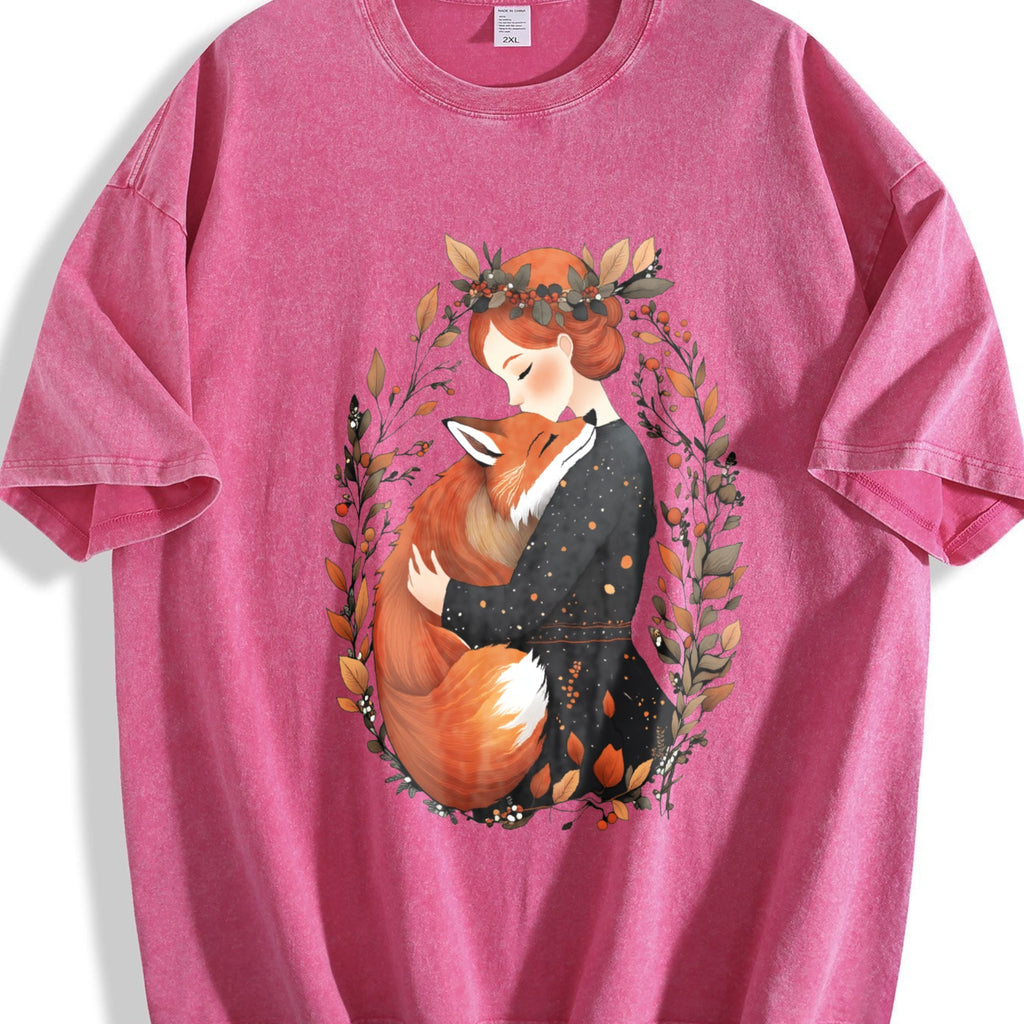 Bohemian Fox Mom Warm Hug One-piece Summer Vintage Washed product image 7