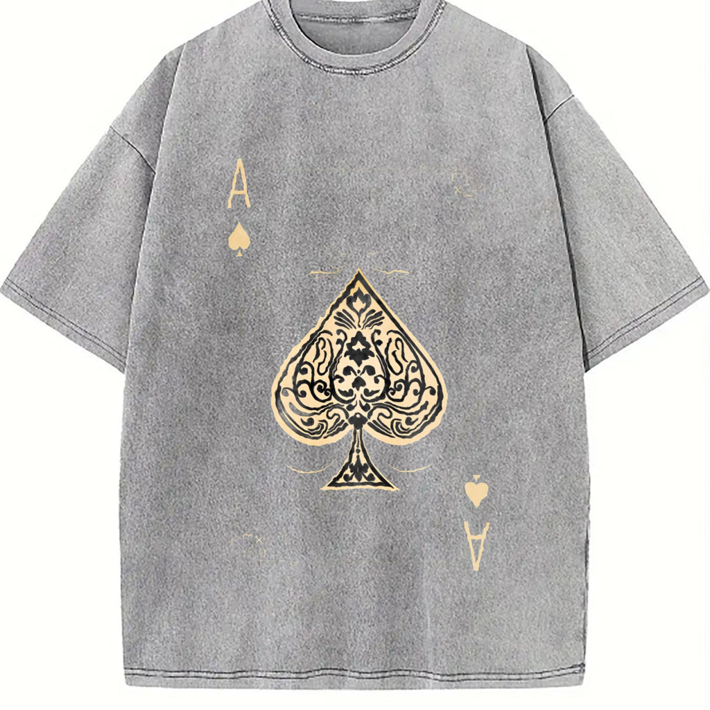 Ornate Ace of Spades Vintage Washed T-Shirt product image 4