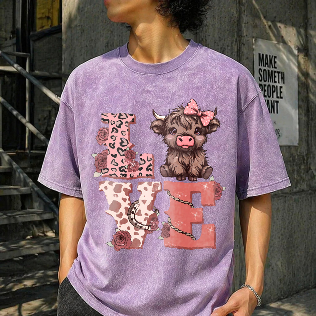 Highland Cow Vintage Washed T-Shirt product image 6