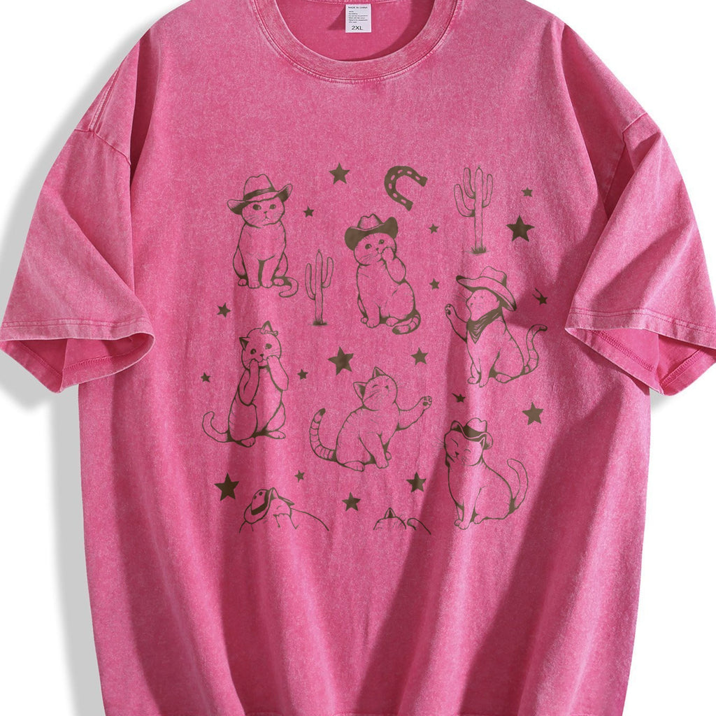 Cowboy Cats And Kittens Western Vintage Washed T-Shirt product image 7