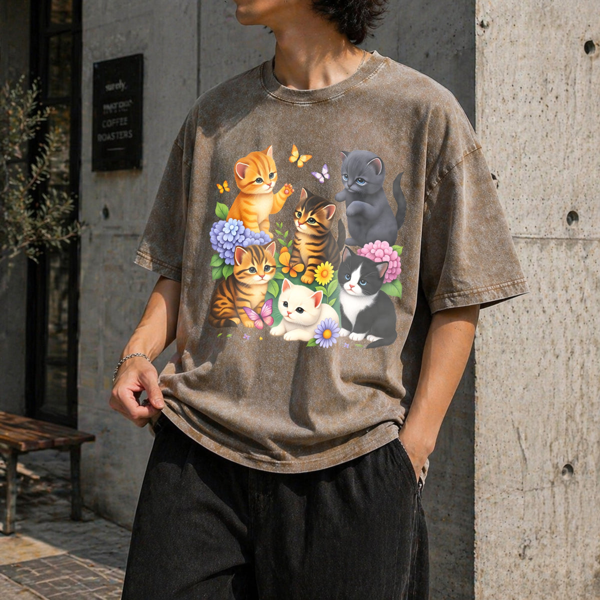 Kitten Vintage Washed T-Shirt product image 3