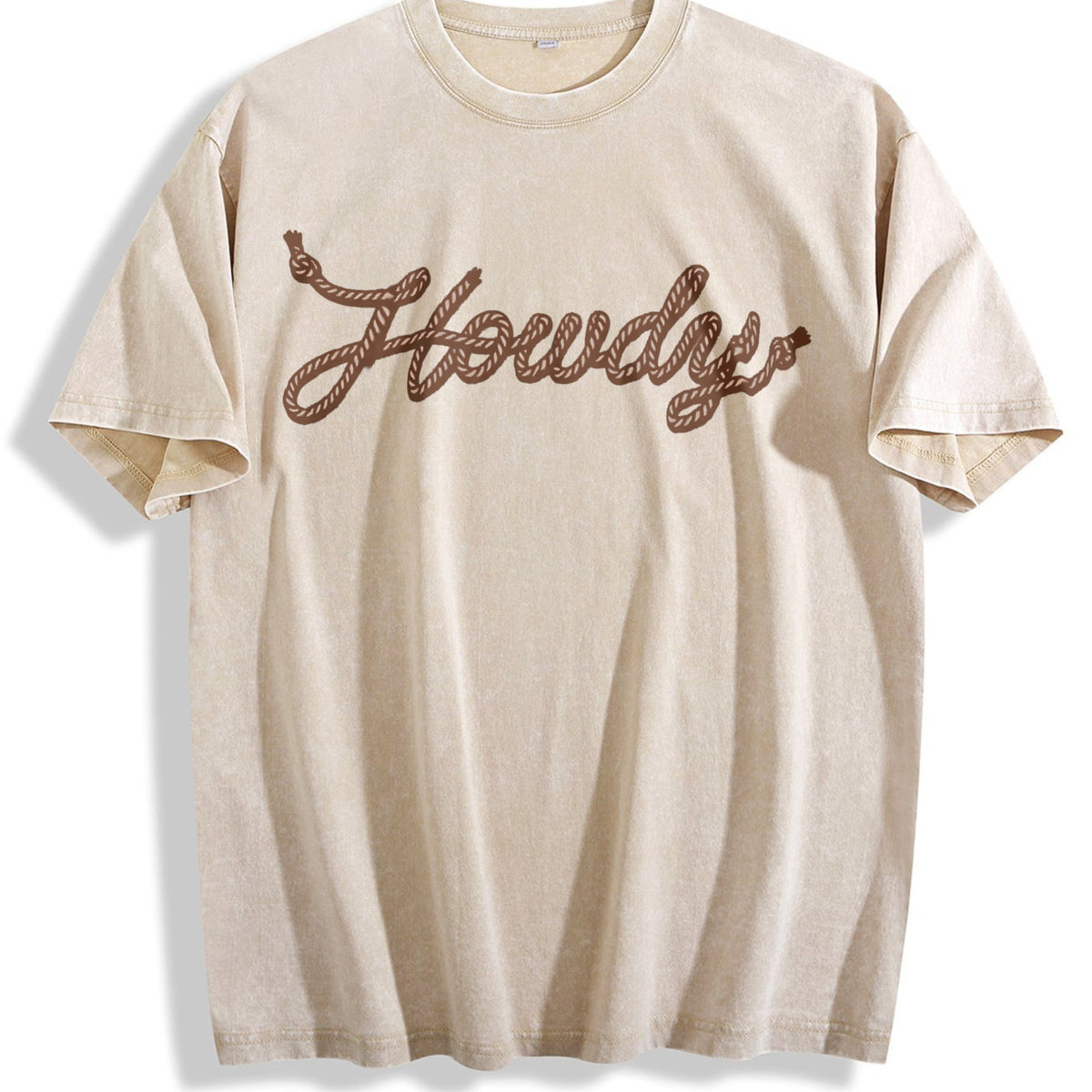 Howdy Rope Script Vintage Washed T-Shirt product image 1