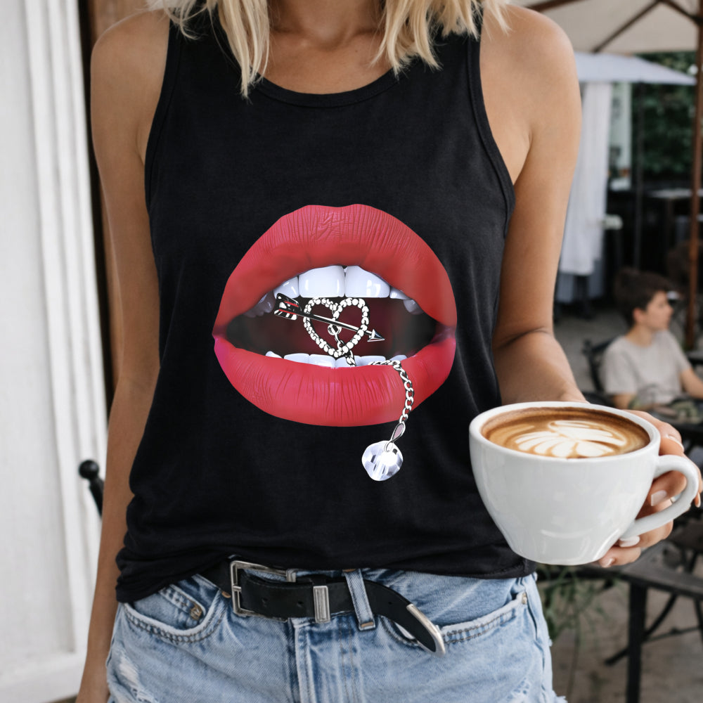 Lips & Chain Women's Tank Top
