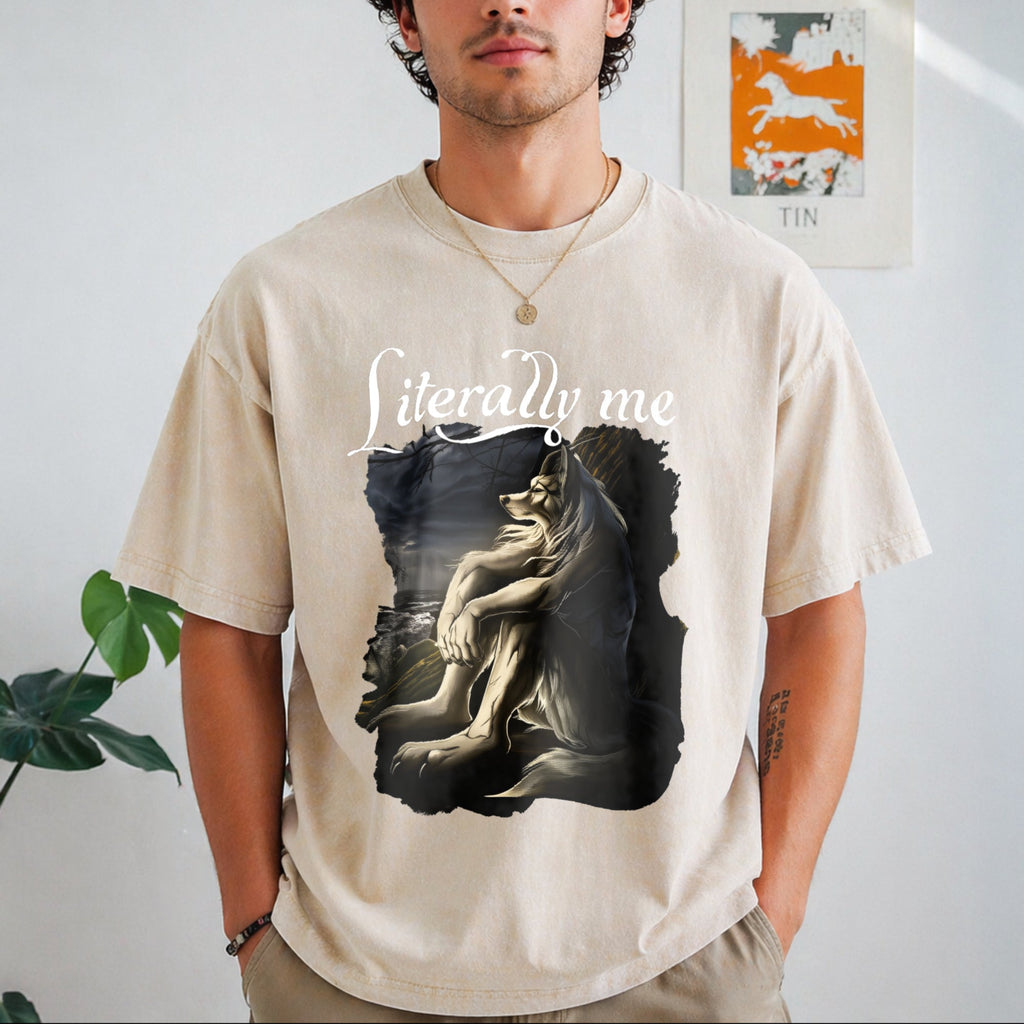 Literally Me Wolf Vintage Washed T-Shirt product image 1