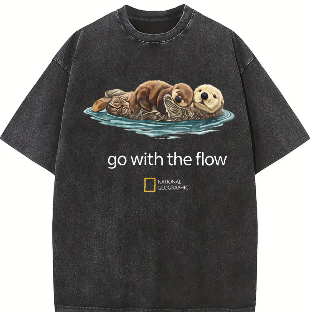 Cute Sea Otter Go With The Flow National Geographic Vintage product image 2