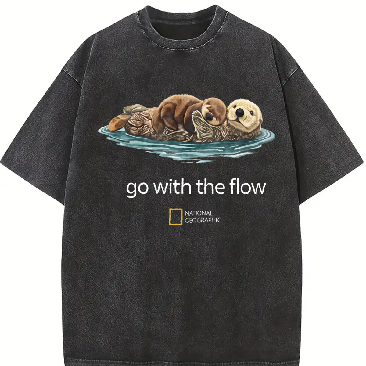 Cute Sea Otter Go With The Flow National Geographic Vintage product image 2
