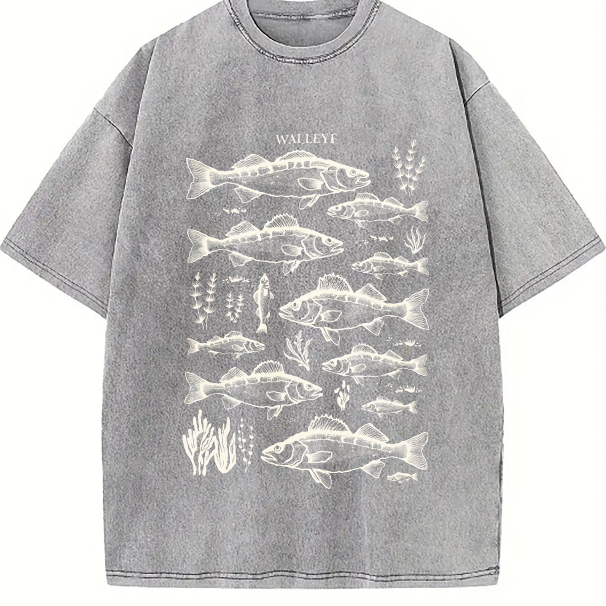 Walleye Fishing 90s Vintage Washed T-Shirt product image 5