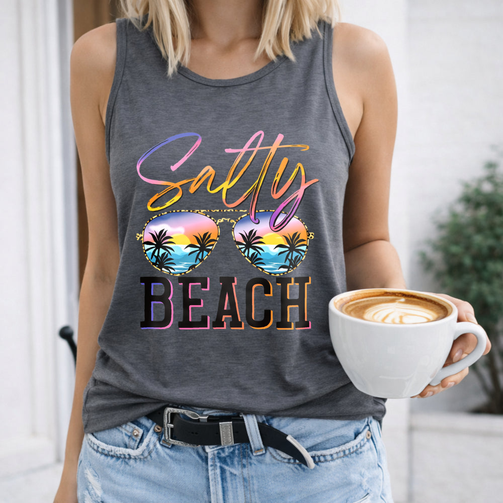 Salty Beach Sunglasses Women's Tank Top