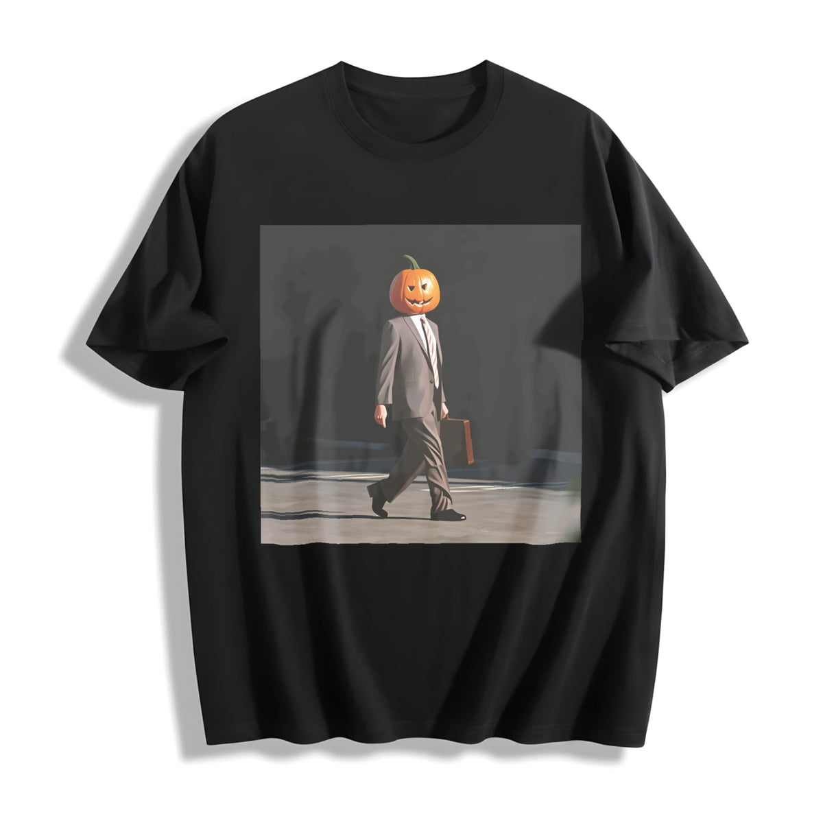 Dwight Pumpkin Head Business Cotton T-Shirt product image 1