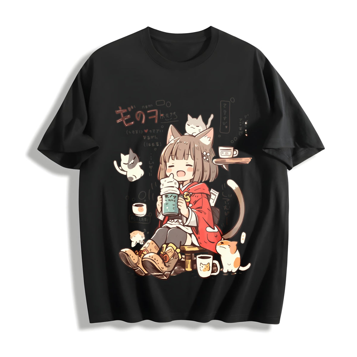 Summer A Cat Ear Cotton T-Shirt product image 1