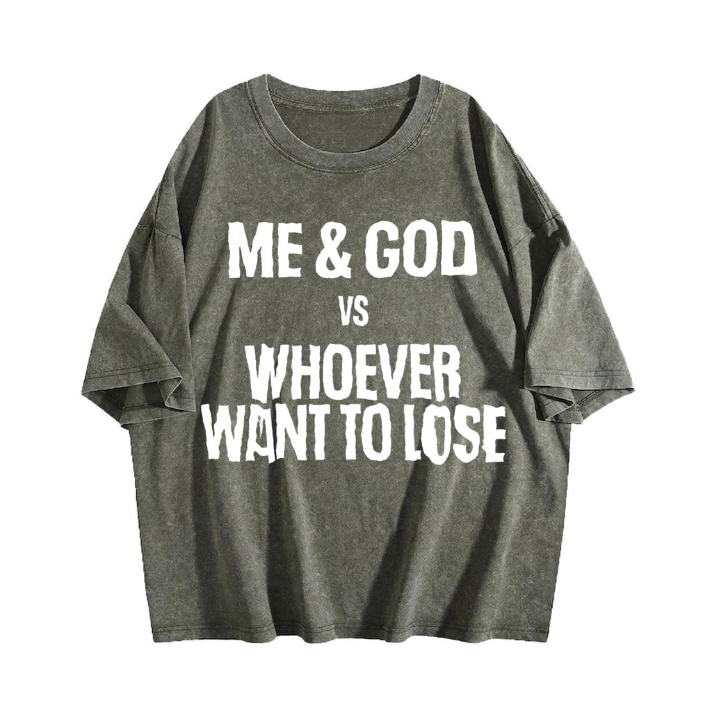 Black With Me And God Vs Whoever Wants To Lose Vintage product image 4