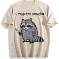 Winter Animal Snack Thief Raccoon Vintage Washed T-Shirt product image 1