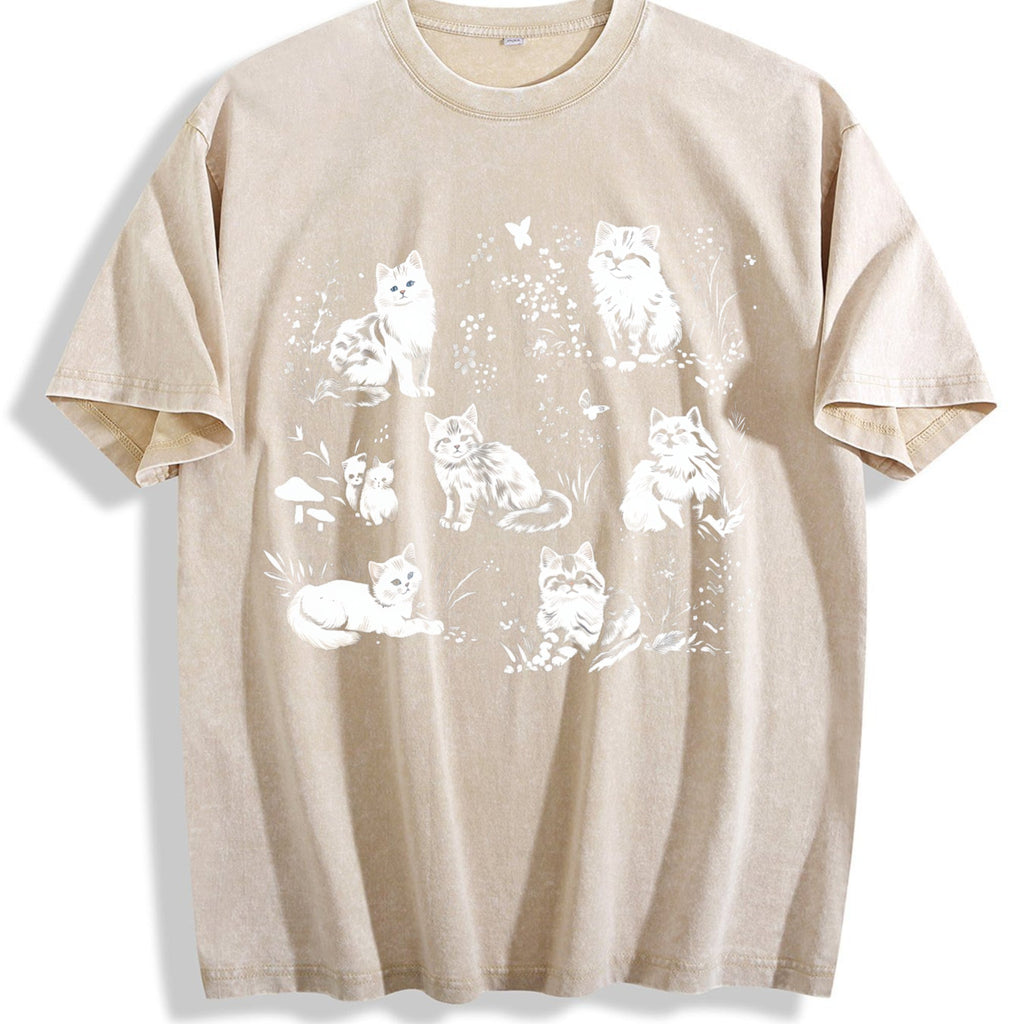 90s Cats Vintage Washed T-Shirt product image 1