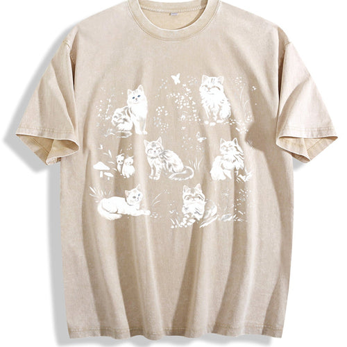 90s Cats Vintage Washed T-Shirt product image 1