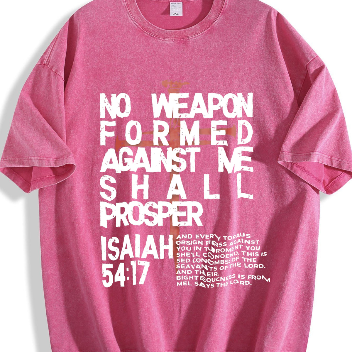 No Weapon Christian Vintage Washed T-Shirt product image 5