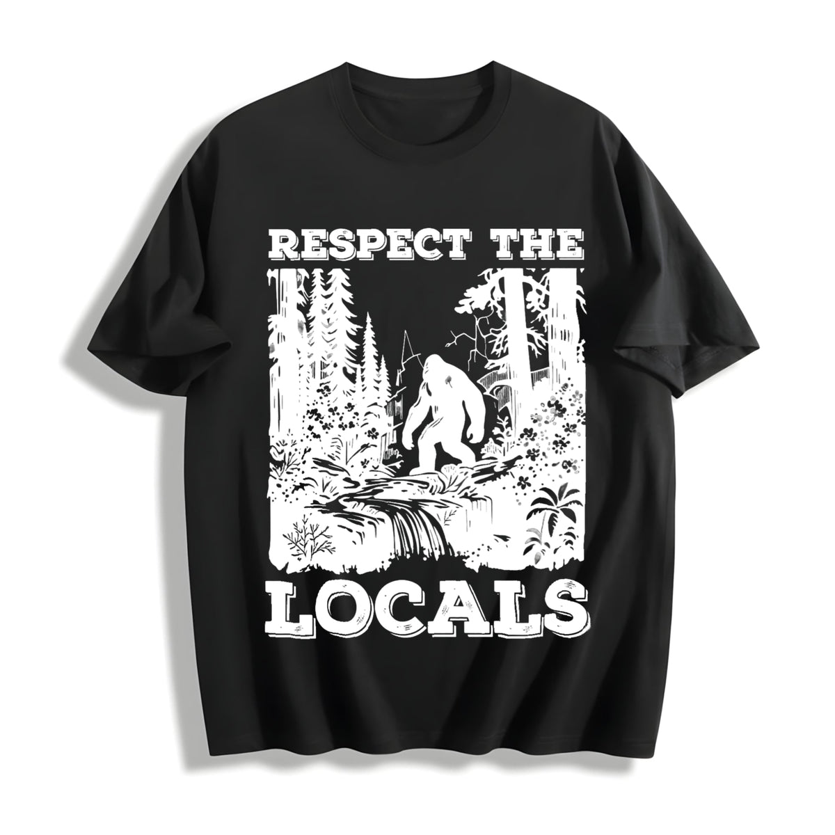 Respect The Locals Bigfoot Cotton T-Shirt product image 1