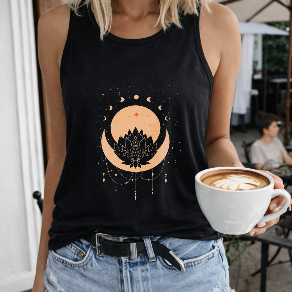 Chic With Vibrant For Lotus Women's Tank Top