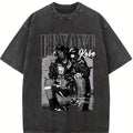 Basketball : Character Letter Short Sleeved Vintage Washed product image 2