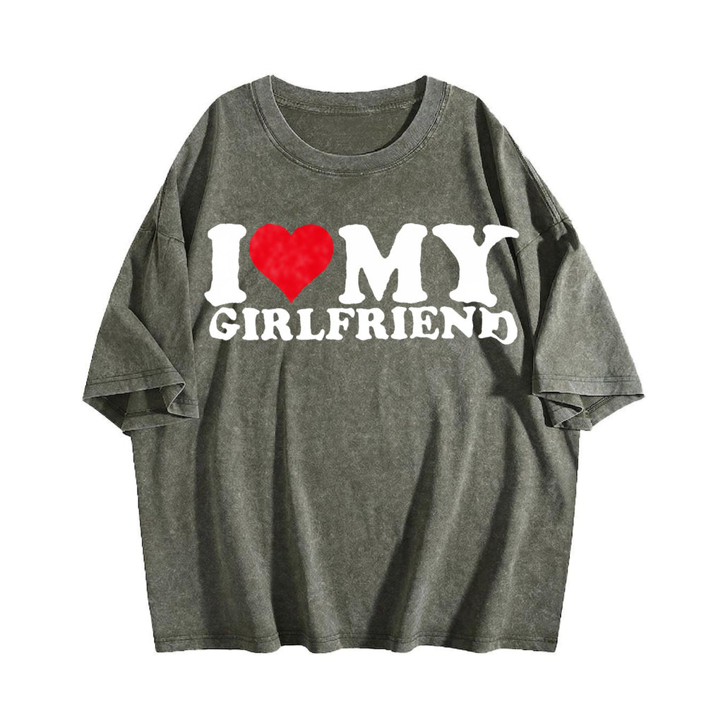 I Love My Gf I Heart My Gf And Exquisite Vintage Washed product image 4
