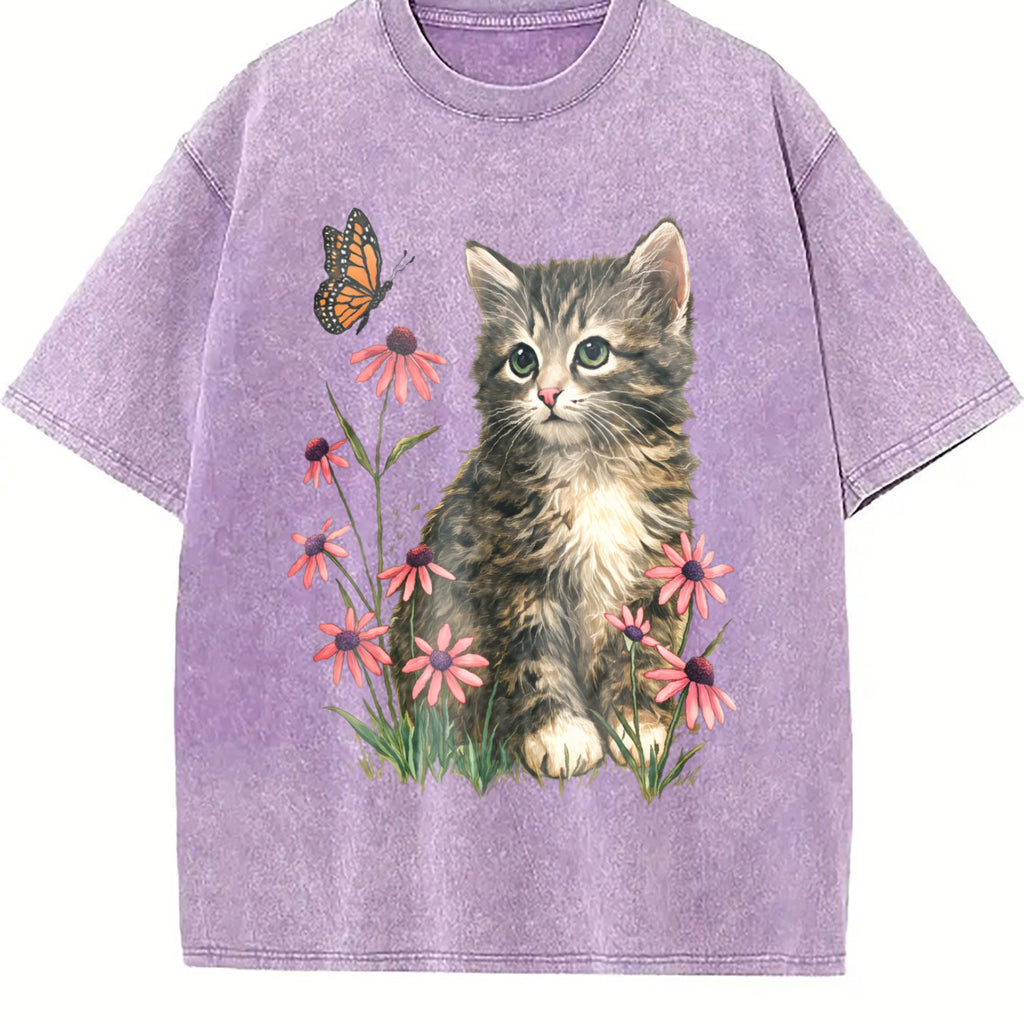 Kitten Vintage Washed T-Shirt product image 6