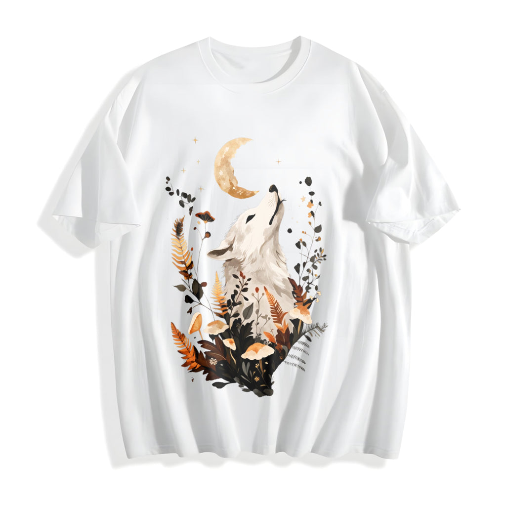 Looking Up Noble White Fox Cotton T-Shirt product image 2