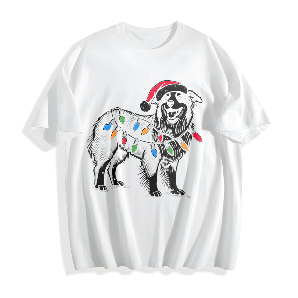 Australian Shepherd Christmas Cotton T-Shirt product image 2