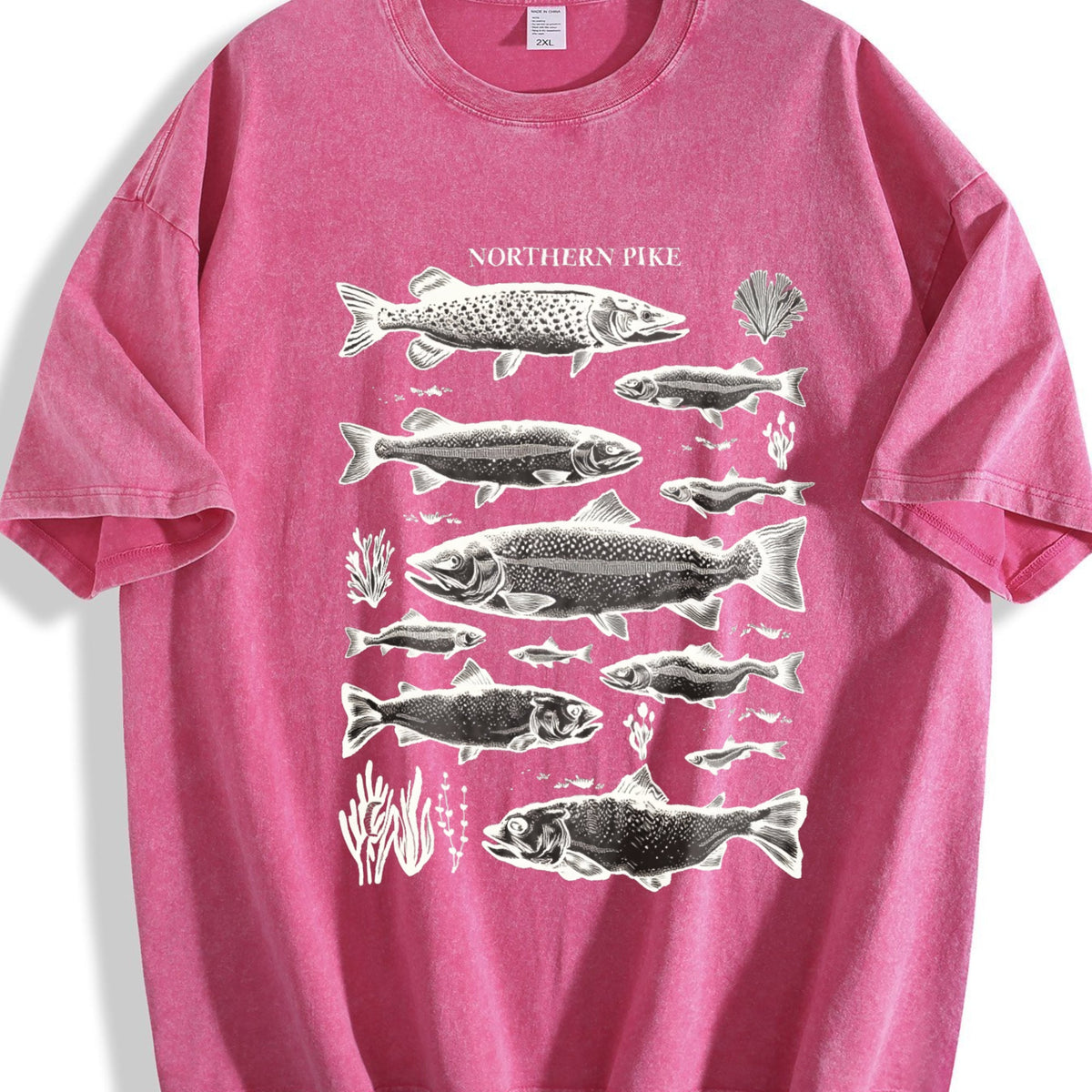 Northern Pike Fish 90s Vintage Washed T-Shirt product image 7