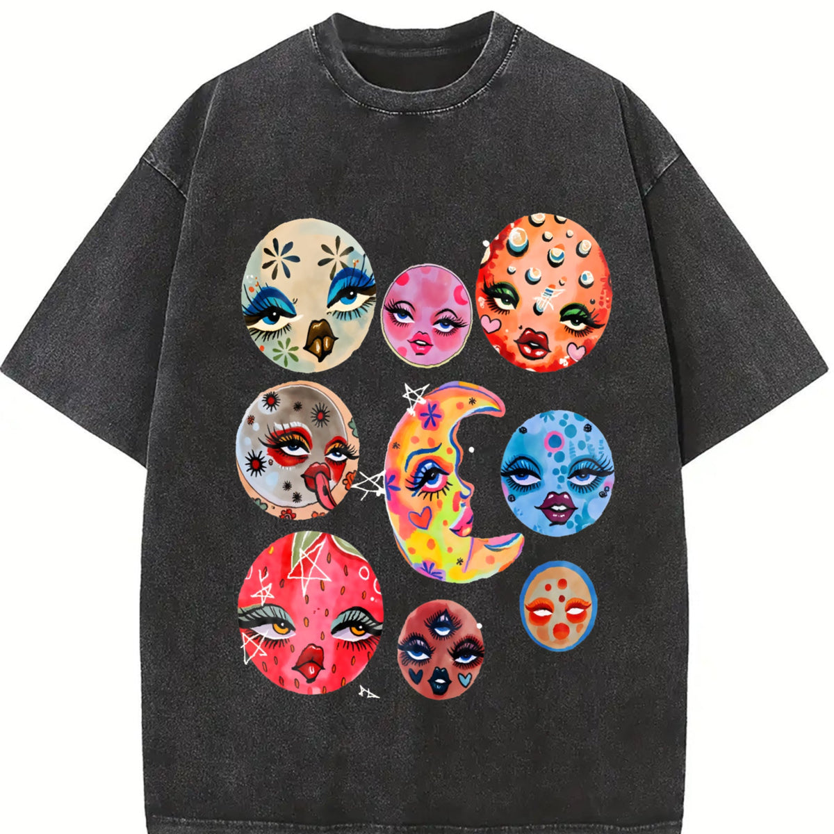 Cosmic Face Show Vintage Washed T-Shirt product image 2