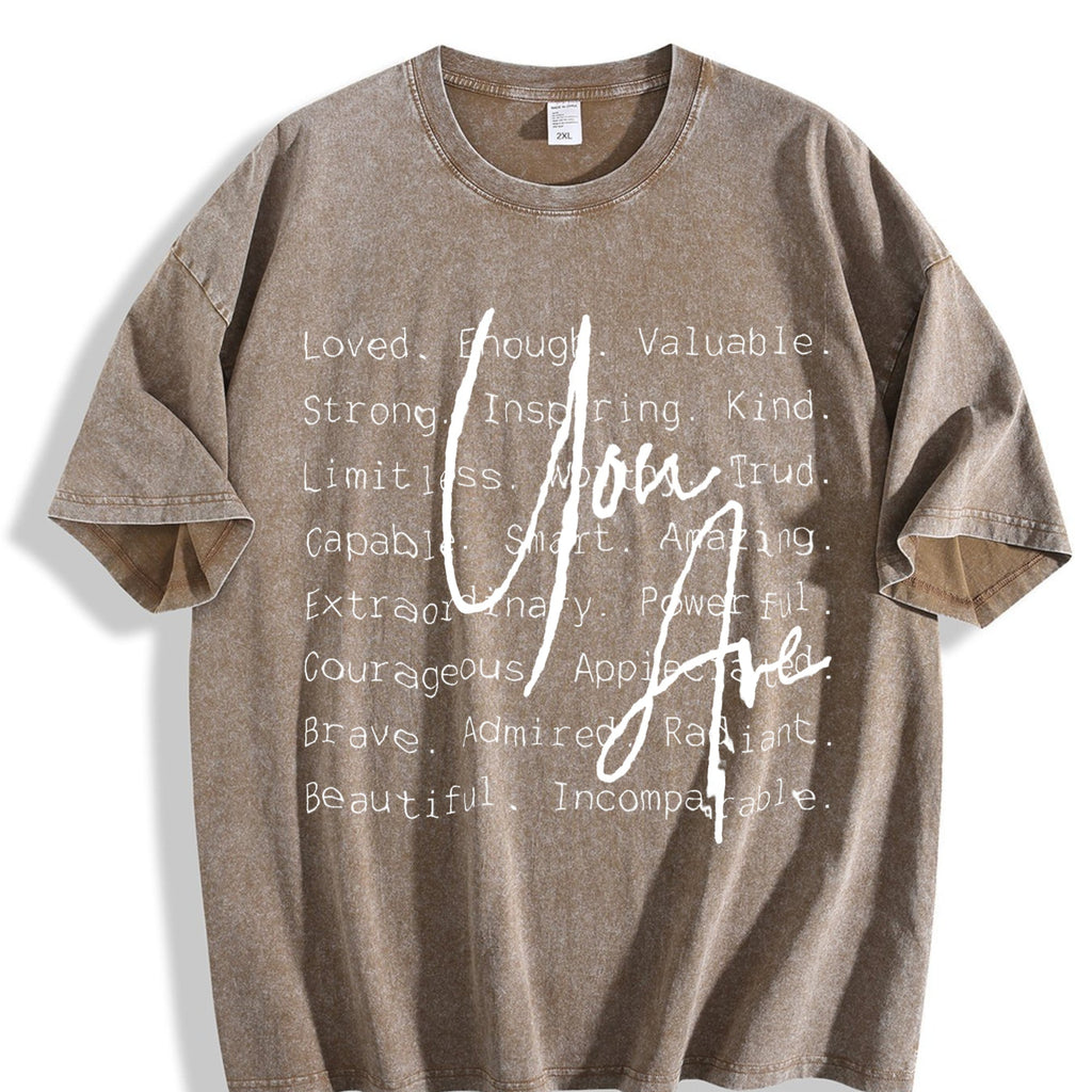 Inspirational Quote 'you Are Loved & Valued' Vintage Washed product image 3