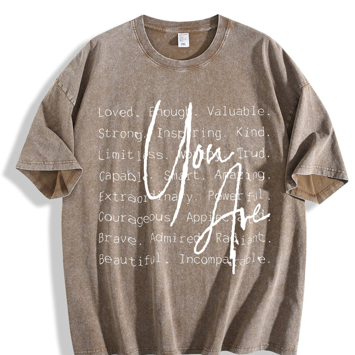 Inspirational Quote 'you Are Loved & Valued' Vintage Washed product image 3