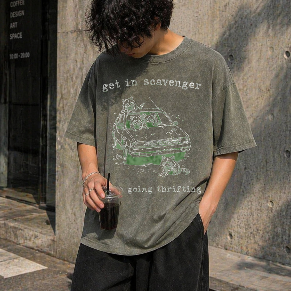 Get In Scavenger Thrifting Vintage Washed T-Shirt product image 4