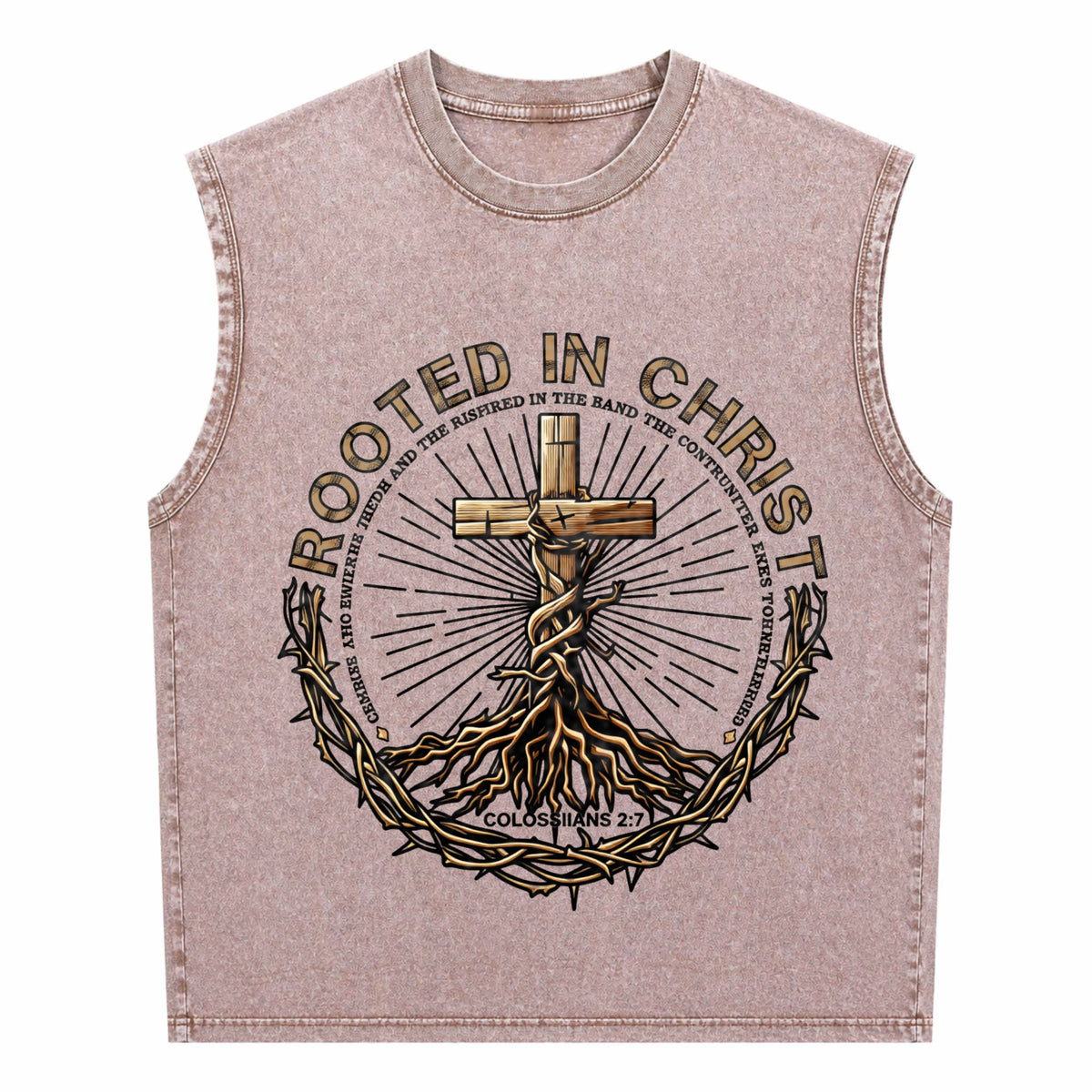Rooted In Christ Men's Washed Tank Top