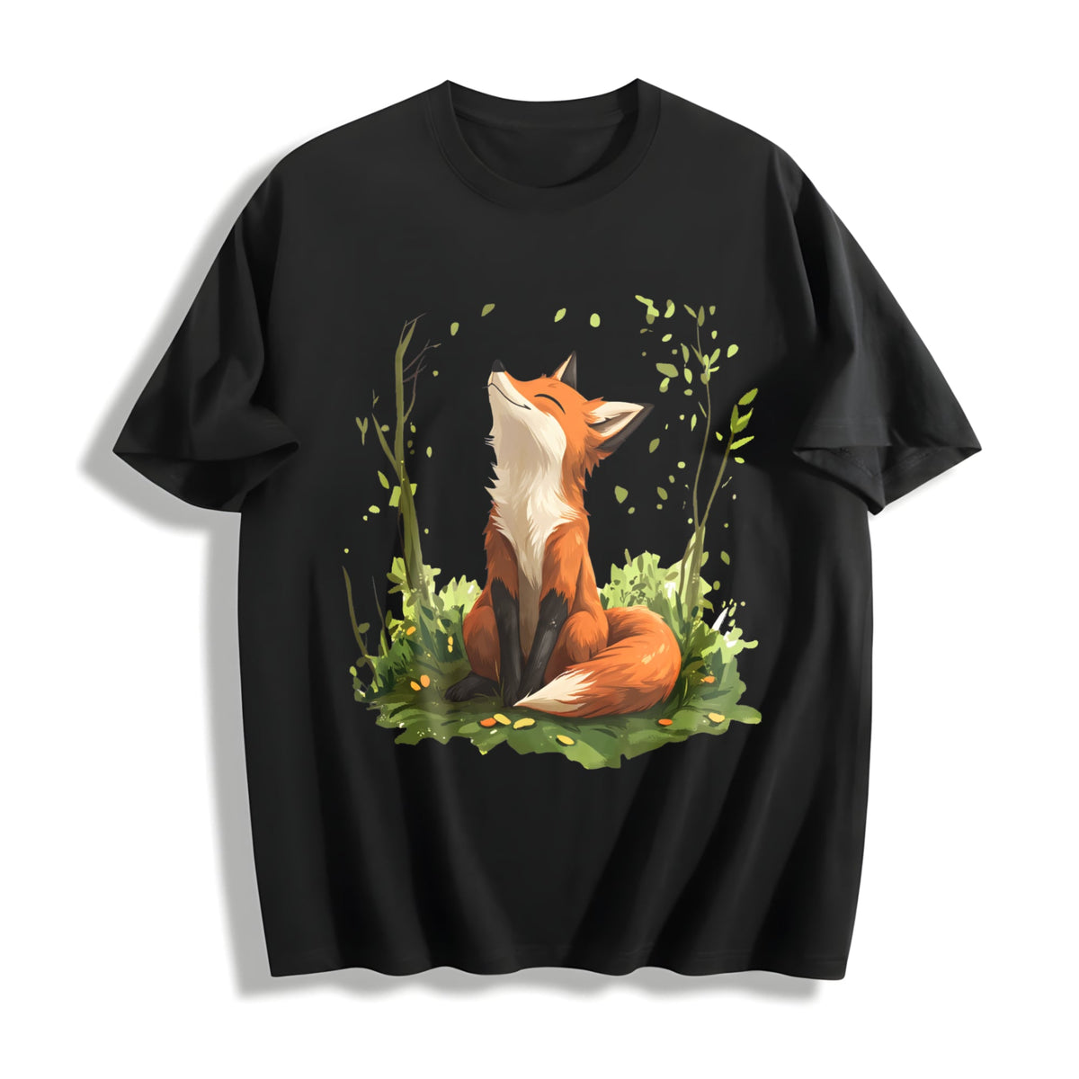 Autumn A Spring Floral And Fox Cotton T-Shirt product image 1