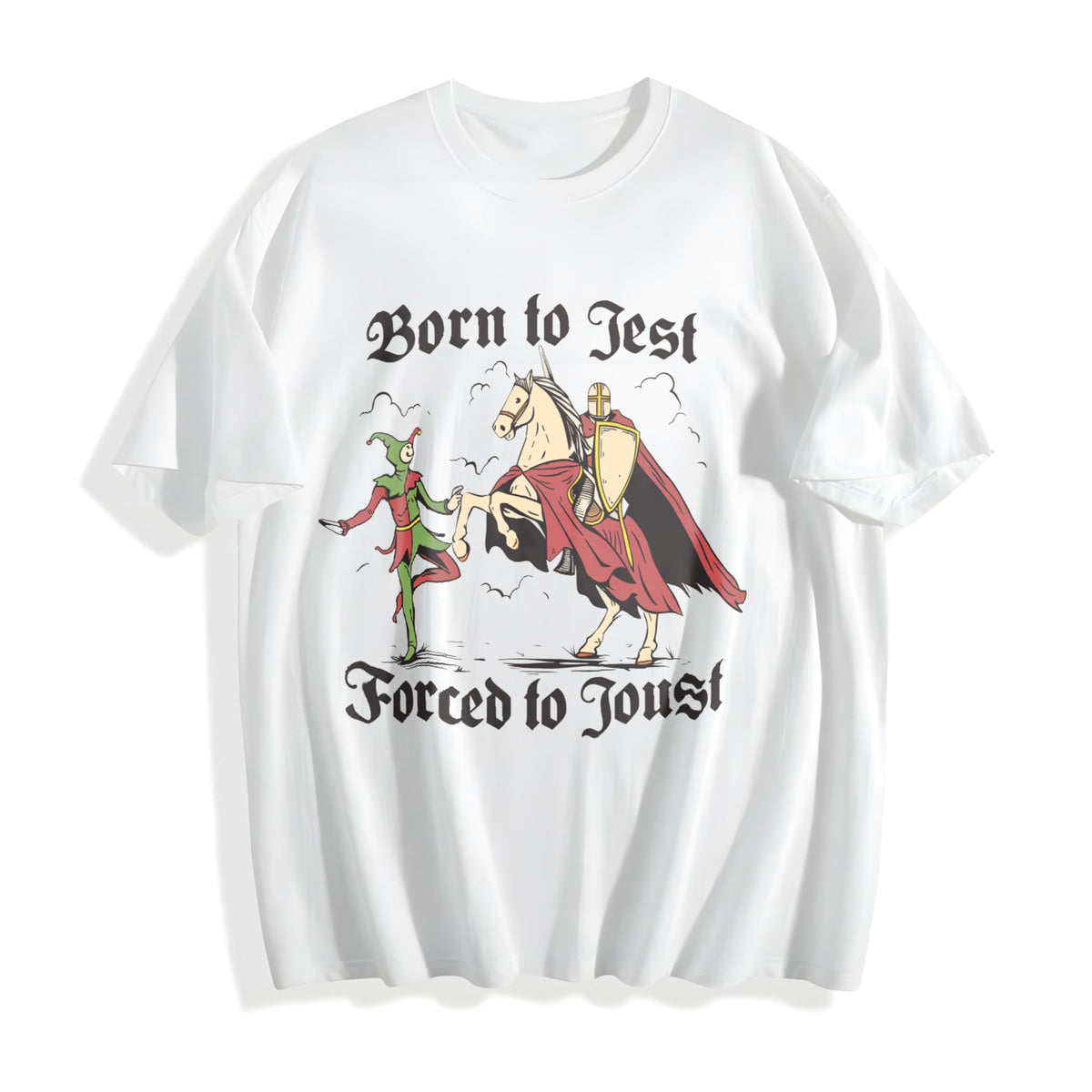 Born To Jest Forced To Joust Cotton T-Shirt product image 2
