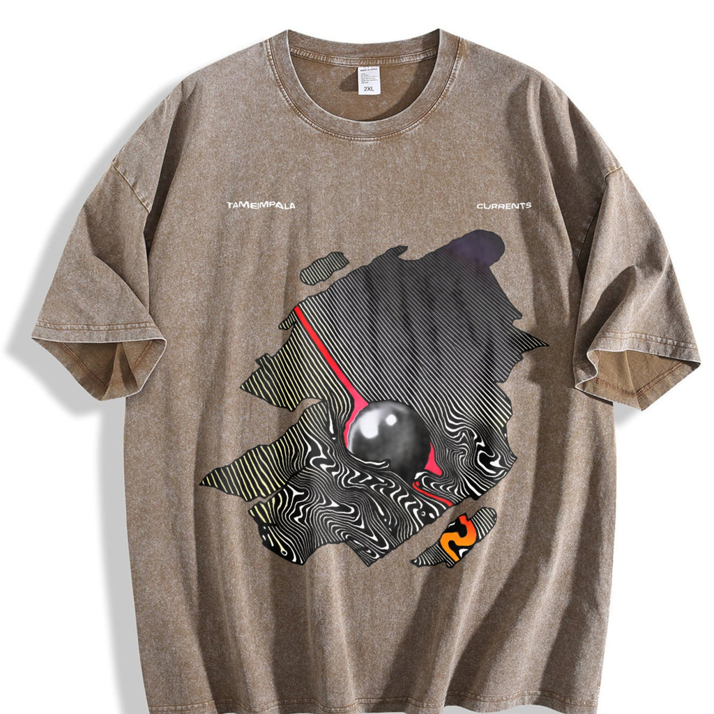Psychedelic Visual Effects Sphere Vintage Washed T-Shirt product image 3