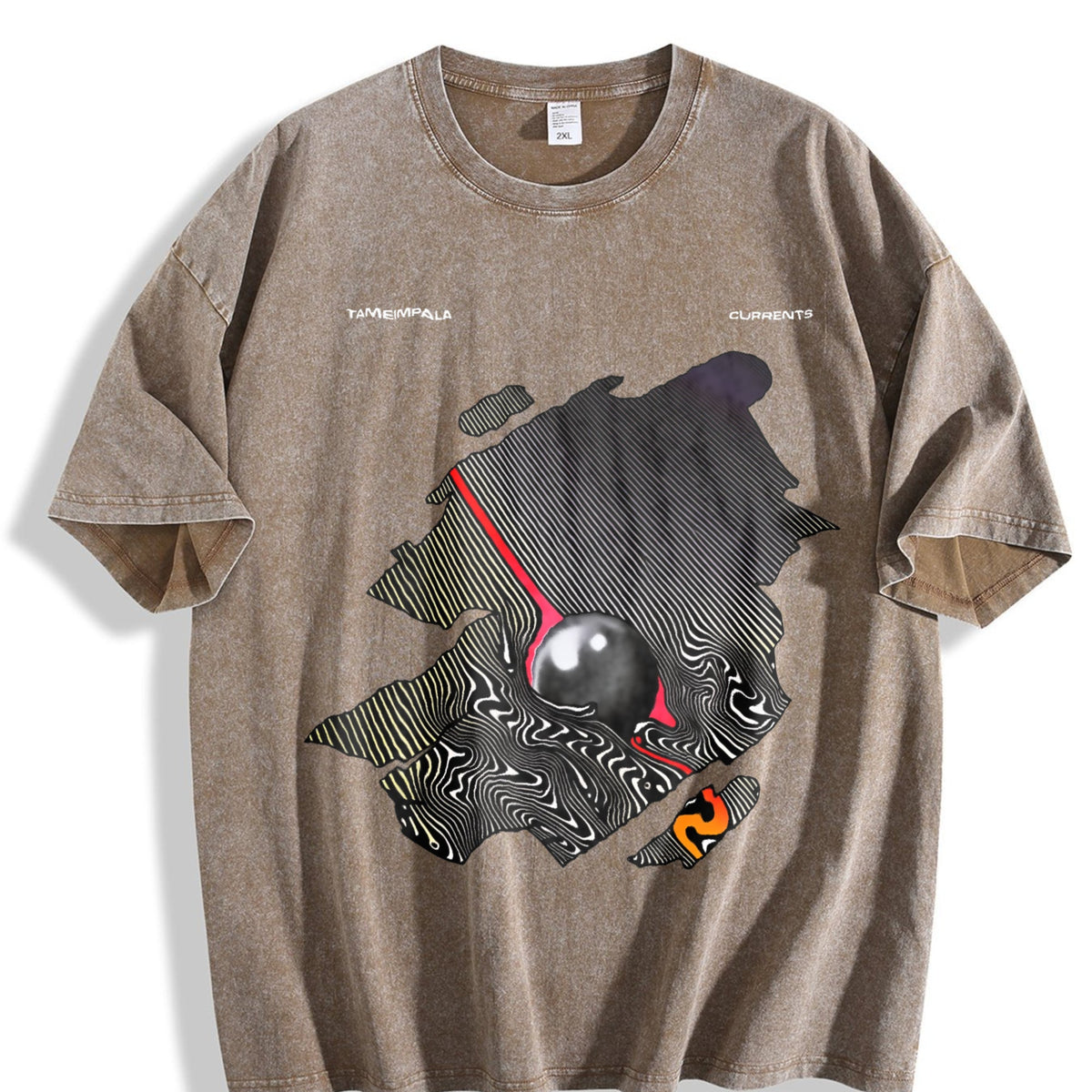 Psychedelic Visual Effects Sphere Vintage Washed T-Shirt product image 3
