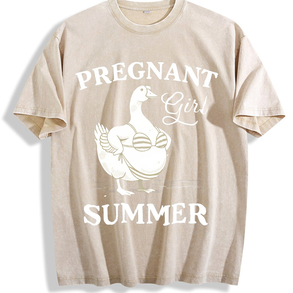 Pregnant Girl Summer Bikini Goose Parody Funny Meme Vintage product image 1